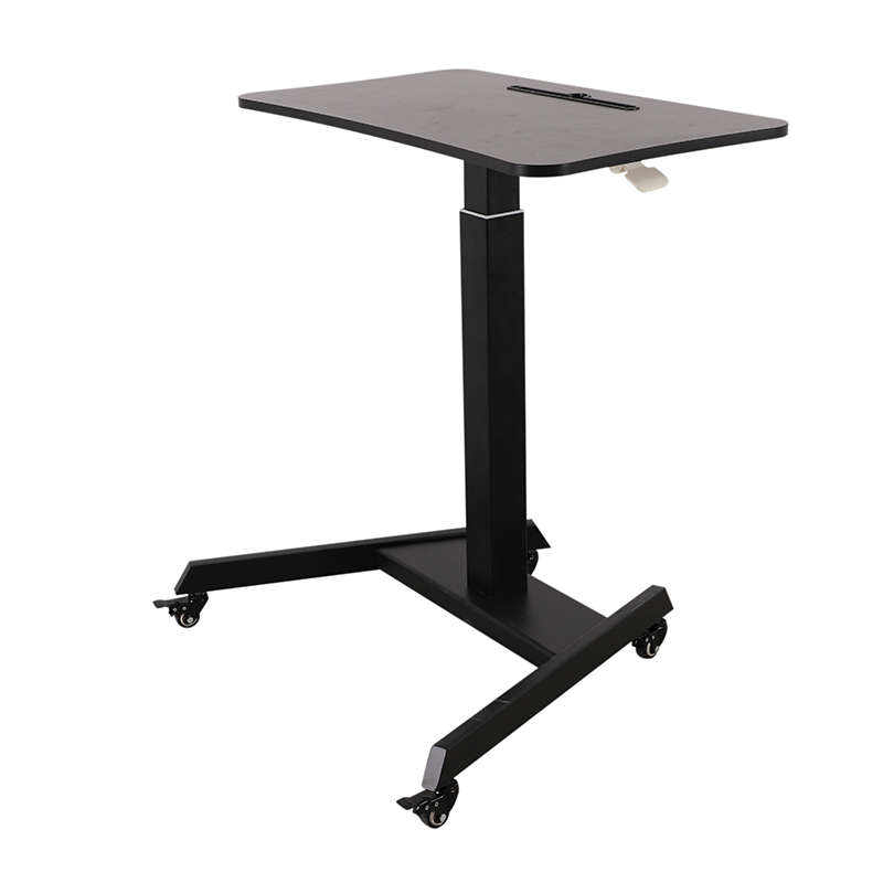 Square Tube Gas Spring Desk Sit And Standing Up Computer Lift Desk 