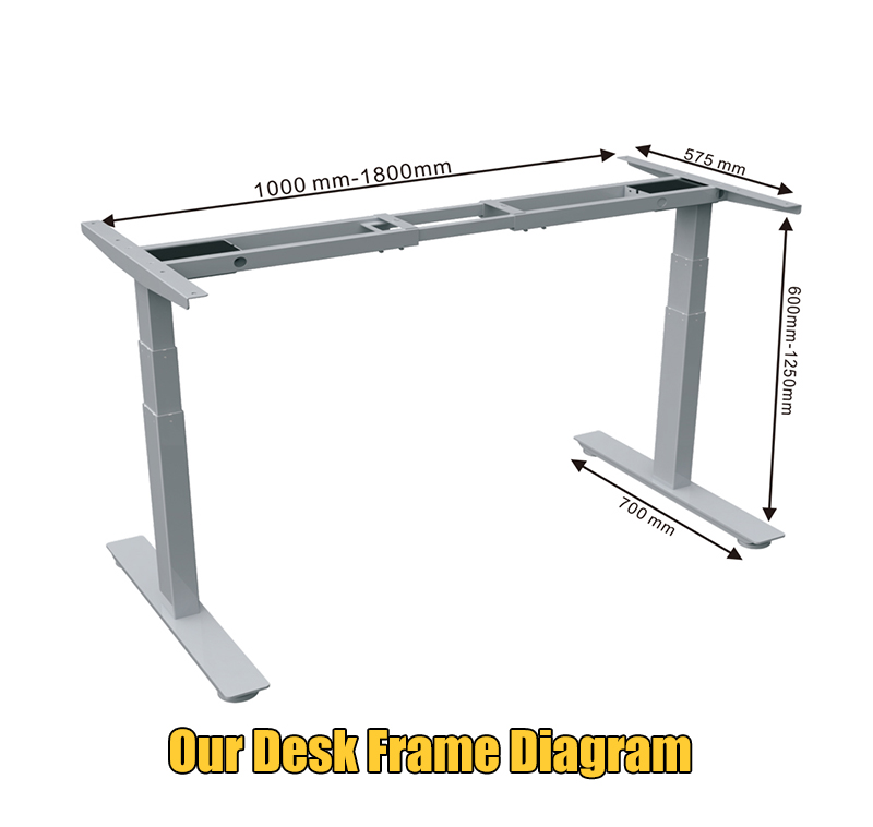 NT33-2A3 Electric Standing Desk Lift Mechanism Frame Table Sit And Stand Desk