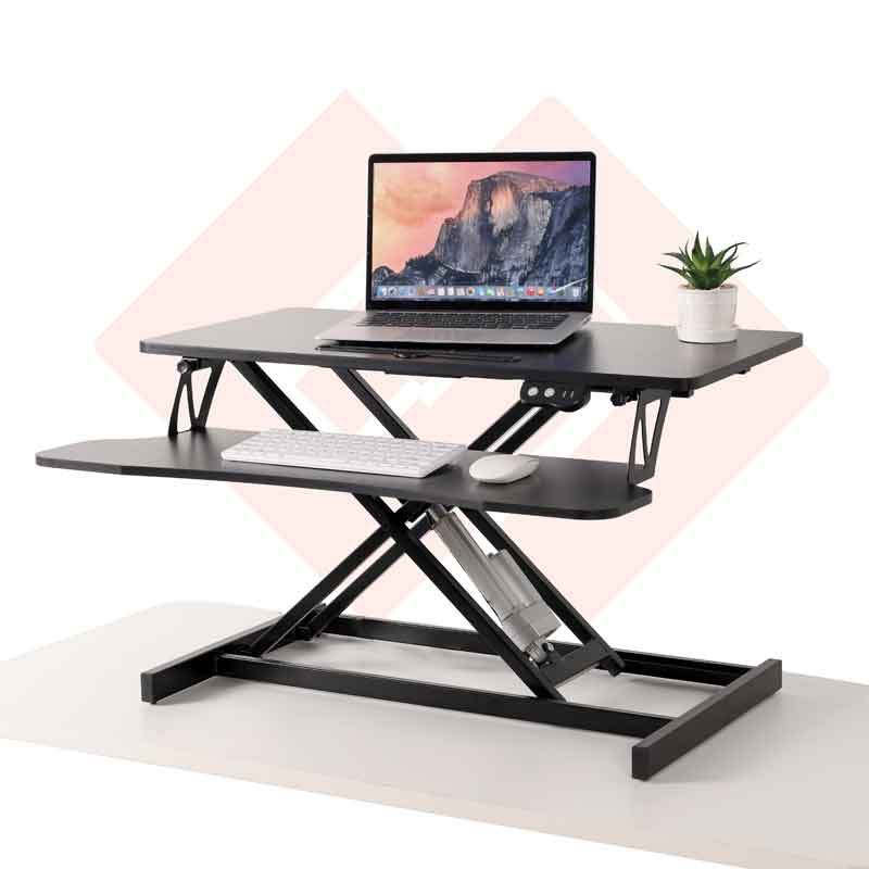 Sit Stand Desk Converter Office Furniture Gas Spring Height Adjustable