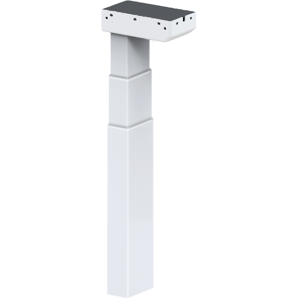 Vista principal de columna de escritorio de altura ajustable y tubo rectangular de 3 secciones para trabajo pesado HF3A